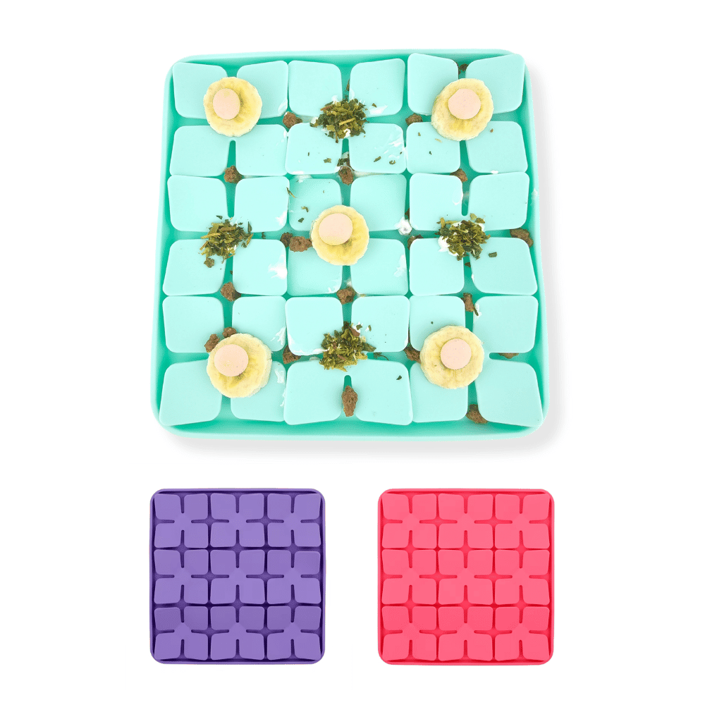3D Clover Square Slow Feeder - Slow Feeding Bowls from Sale at DoggyTopia
