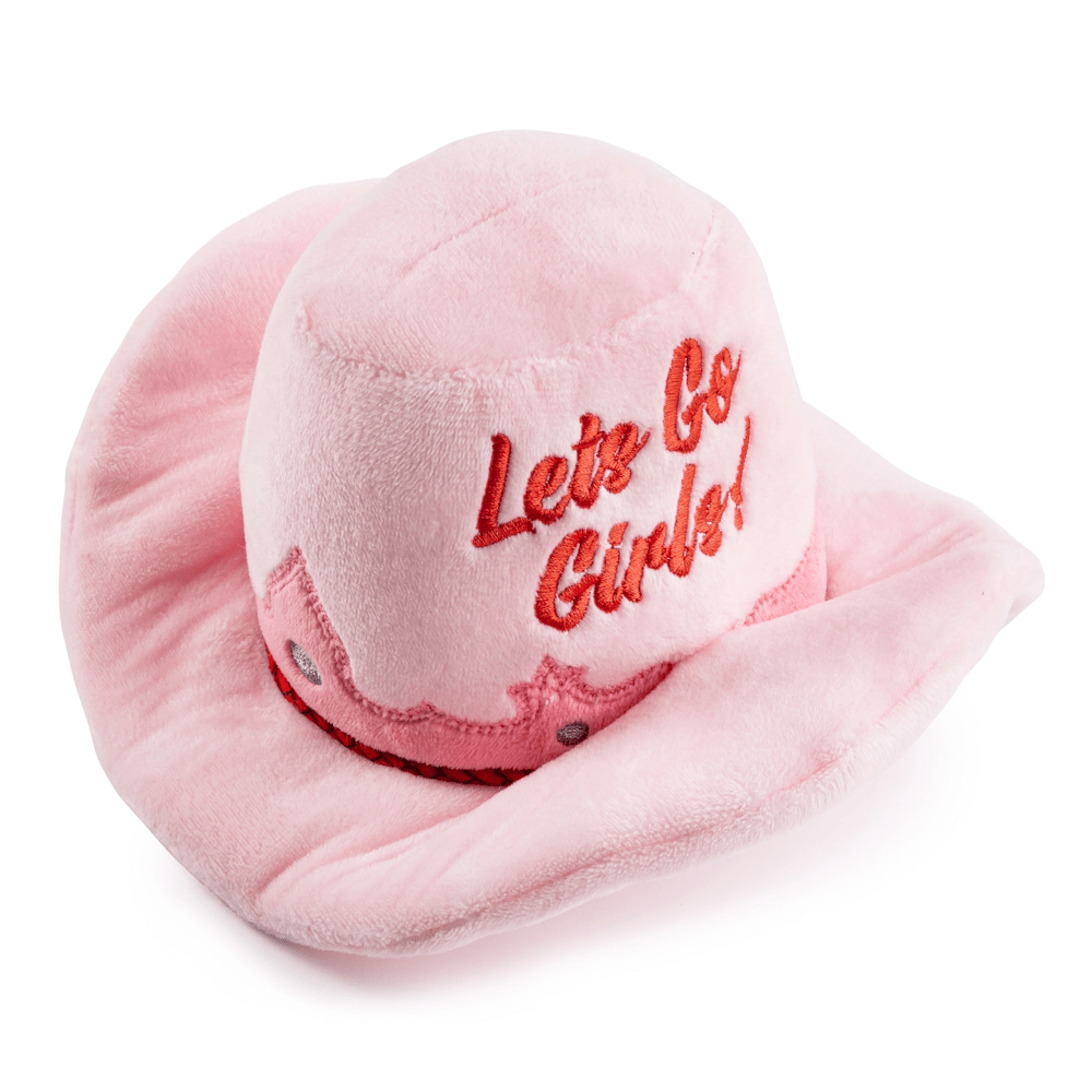Pink Cowgirl Hat Dog Toy - Designer Toys from Haute Diggity Dog at DoggyTopia