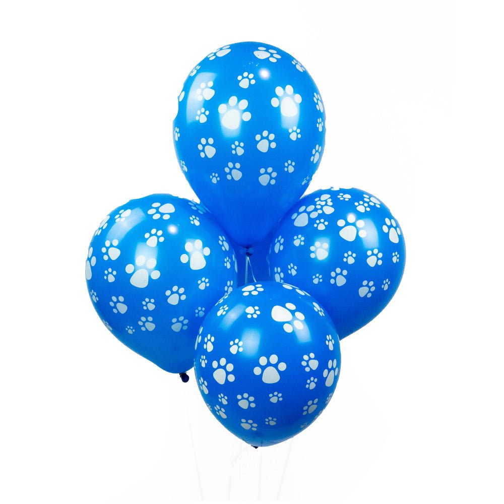 Dog Paw Prints Party Balloons - Blue - Party Balloons from . at DoggyTopia