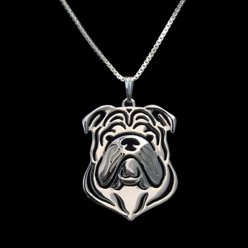 Dog Pendant Necklace - Bulldog - Necklaces from . at DoggyTopia