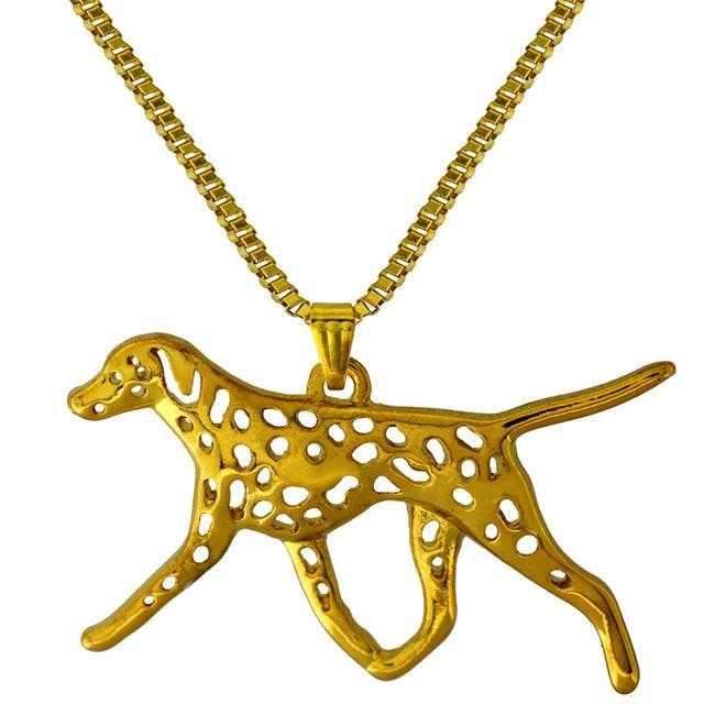 Dog Pendant Necklace - Dalmatian Walking - Necklaces from . at DoggyTopia