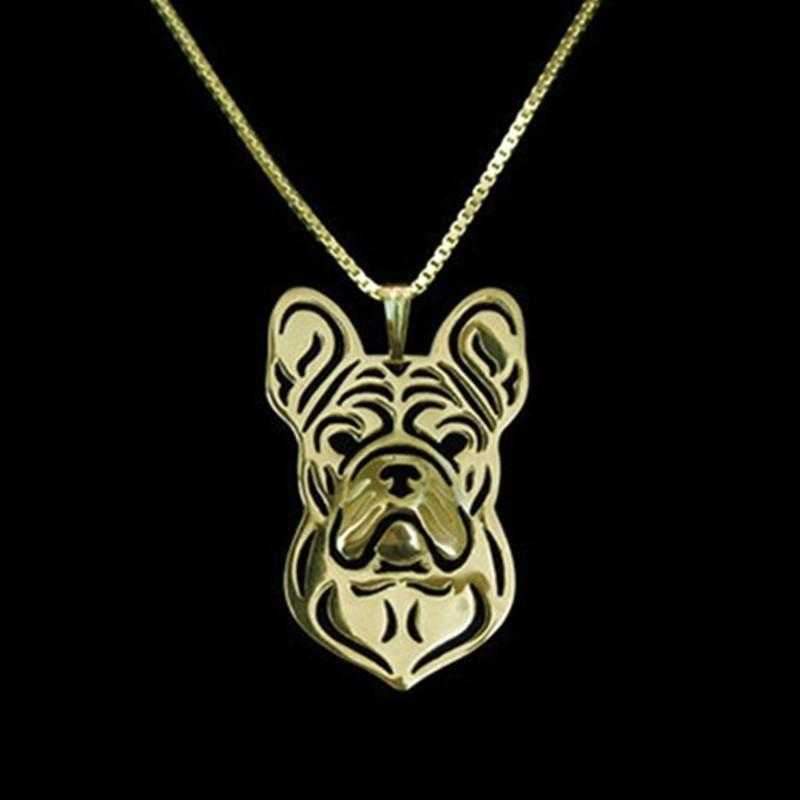 Dog Pendant Necklace - French Bulldog - Necklaces from . at DoggyTopia