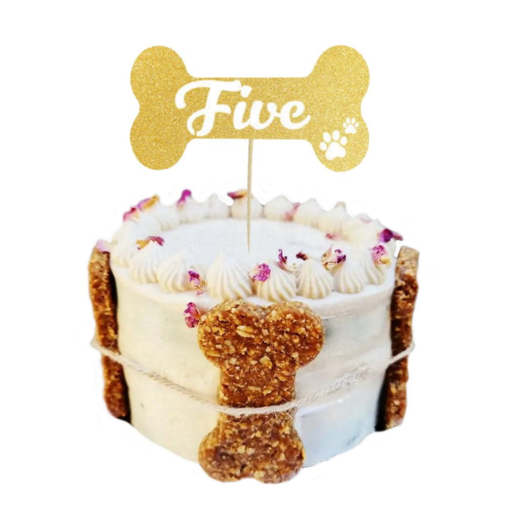 Number Five - Dog Cake Topper - Cake Toppers from . at DoggyTopia