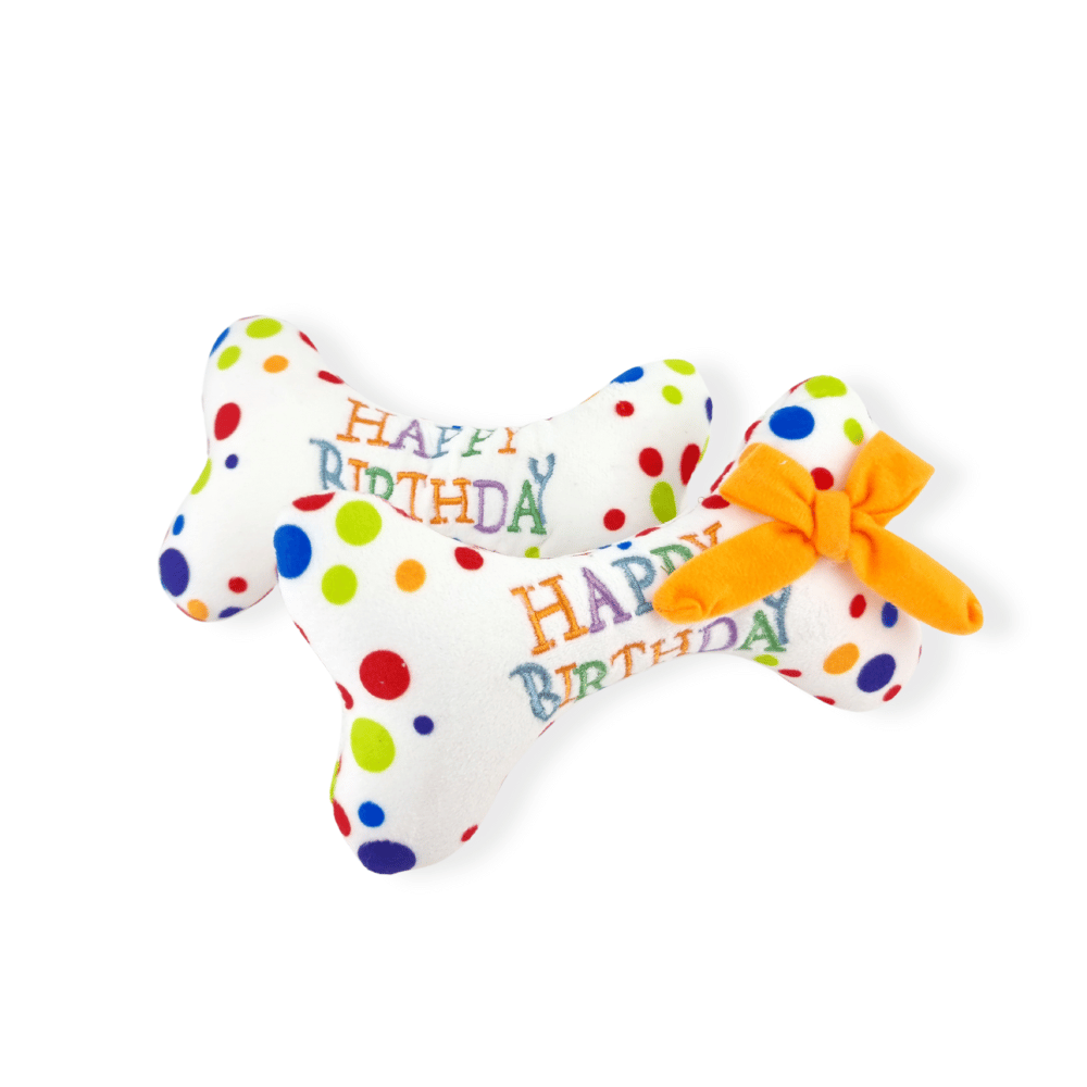 Happy Birthday Bone Dog Toy