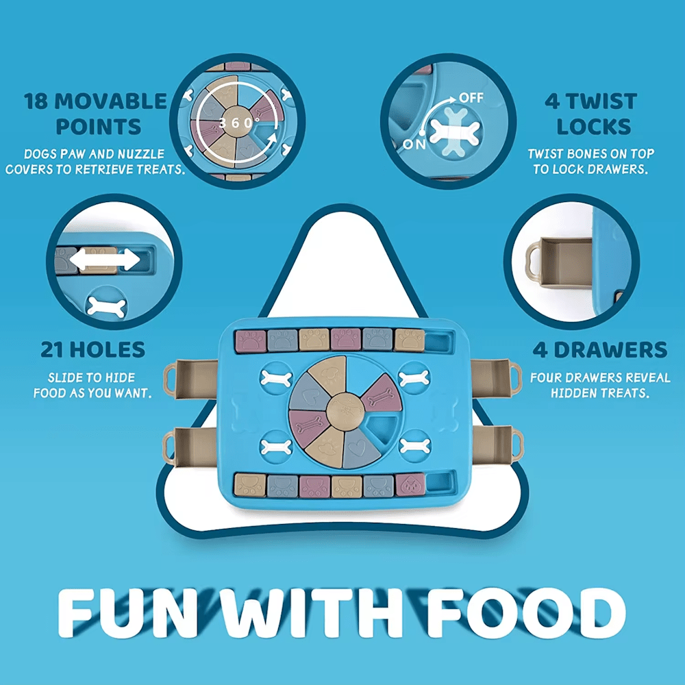 Paws n Bones Dog Treat Puzzle - Puzzles from Sale at DoggyTopia