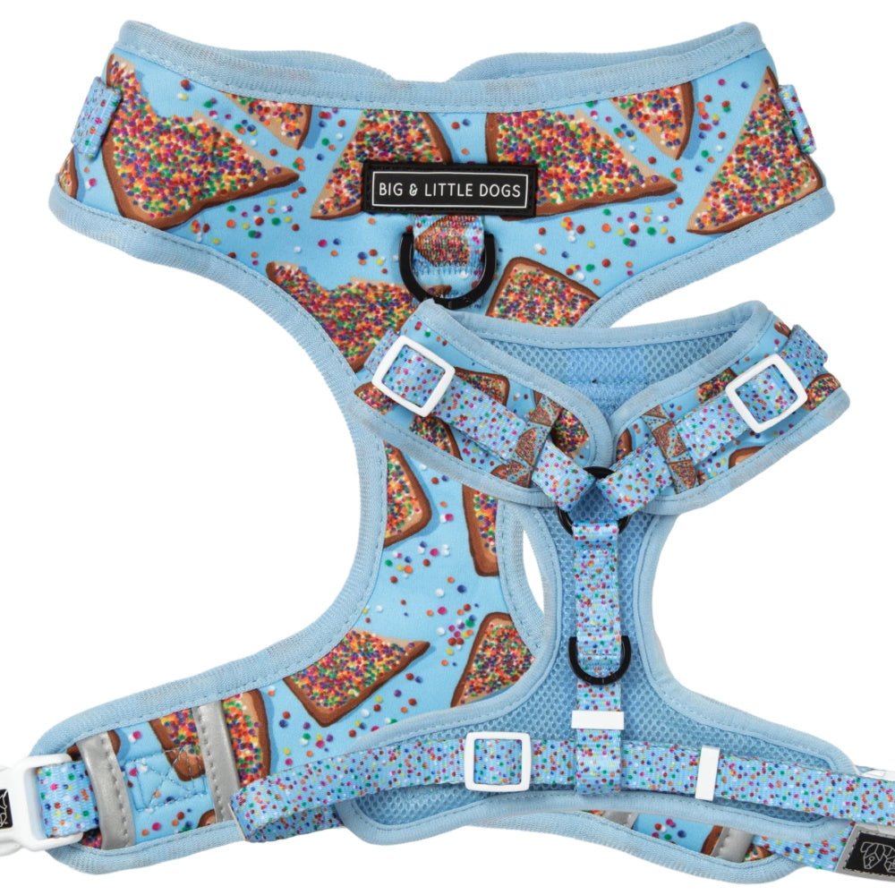Big & Little Dogs Blue Fairy Bread Adjustable Harness - Adjustable Harnesses from Big & Little Dogs at DoggyTopia