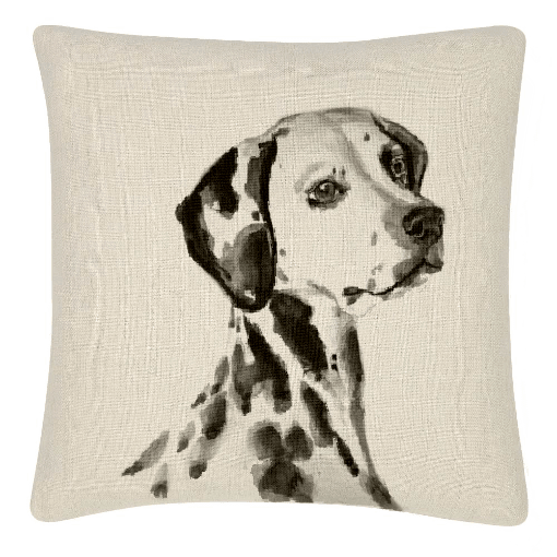 Dalmatian Water Colour Throw Cushion - Cushions from Sale at DoggyTopia