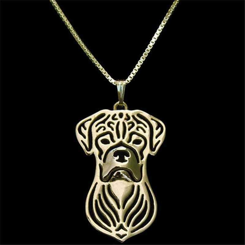 Dog Pendant Necklace - Boxer - Necklaces from . at DoggyTopia