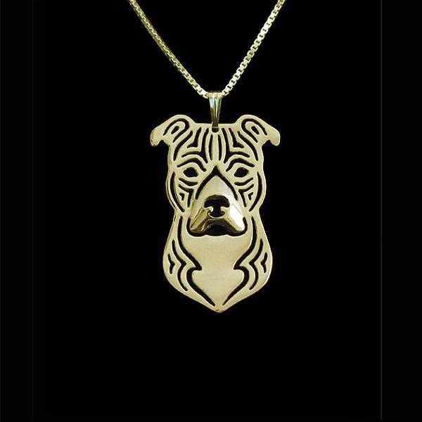 Dog Pendant Necklace - Staffy - Necklaces from . at DoggyTopia