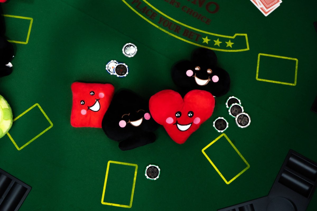 DoggyTopia Poker Club - Heart Dog Toy - Plush Toys from Sale at DoggyTopia
