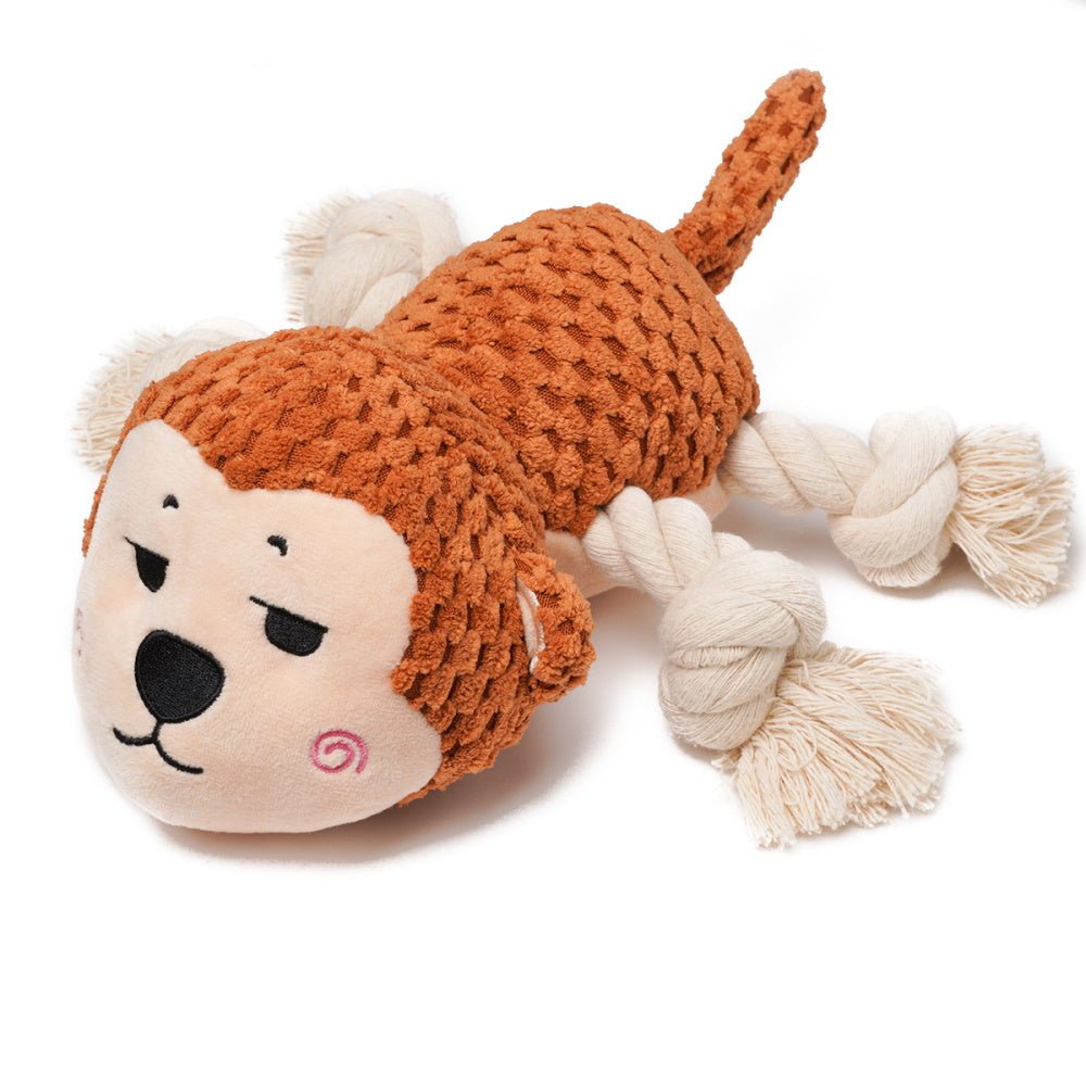 Marley Monkey Rope Squeaker Toy - Plush and Rope Toys from . at DoggyTopia